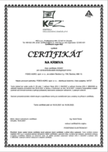 KEZ Certifikát CZ Krmiva
