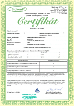 Certifikát Biokont CZ Ubušínek 2023-2024